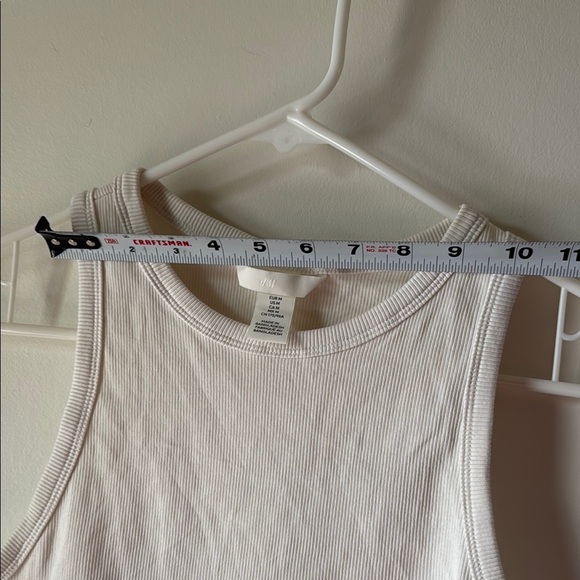 H&M Cream Ribbed Tank Top - Picture 6 of 7